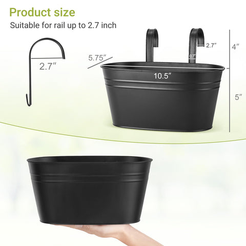 Dahey countryside-style hanging planter decorates outdoor walls with rustic charm.