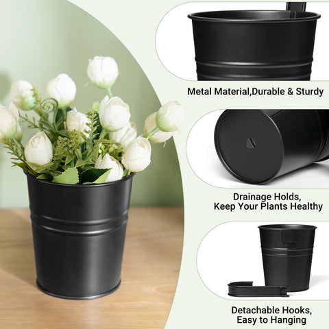 Dahey detachable hooks for hanging planters enable flexible placement.
