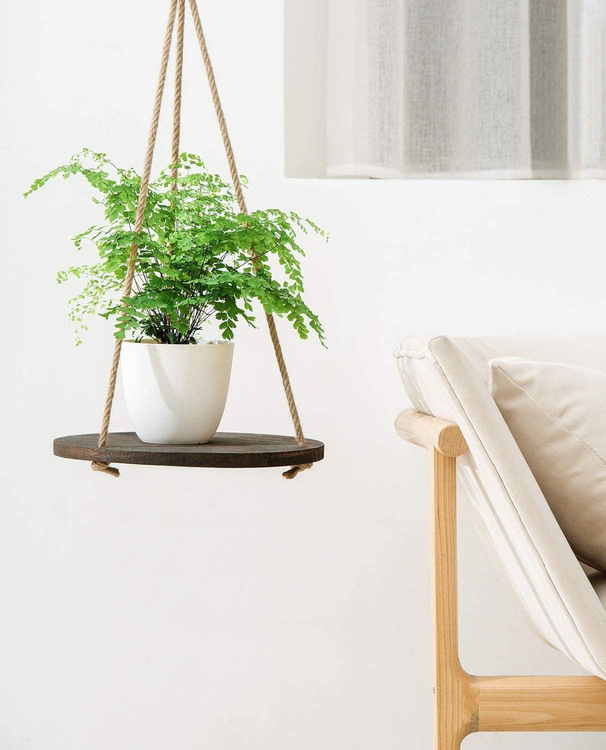 Dahey espresso finish shelf blends rustic charm with modern home decor