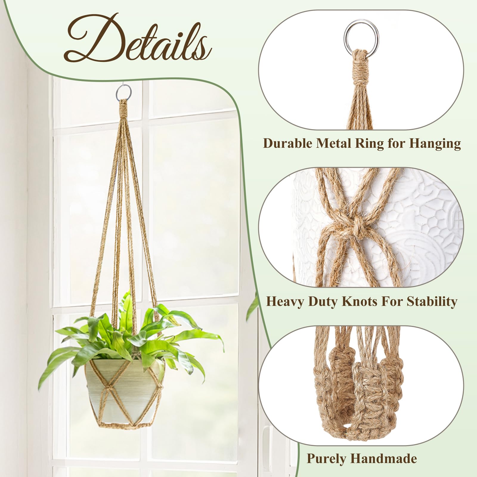 Dahey macrame hanger, easy installation and maintenance for quick setup