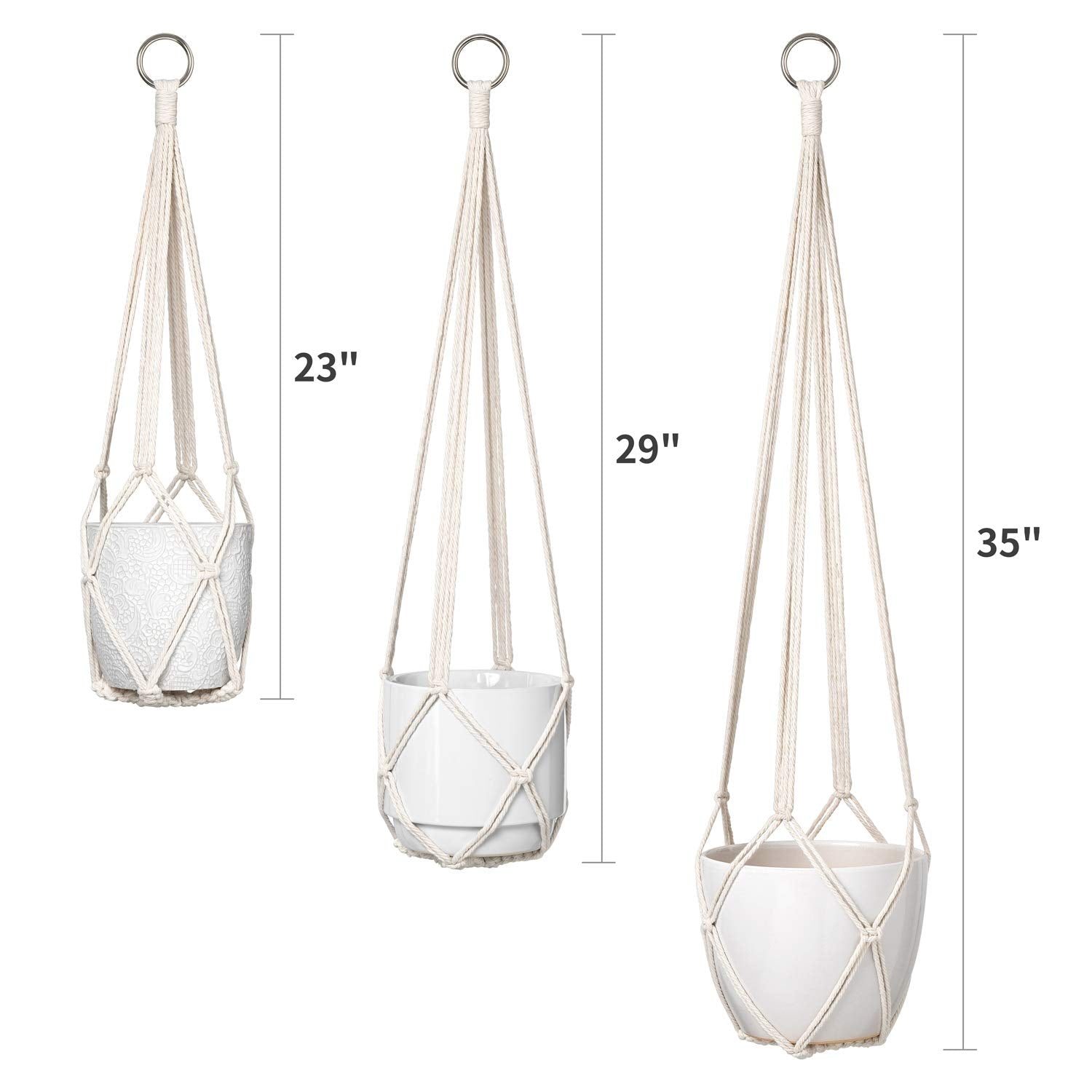 Dahey macrame hanger set 3 cream ideal for gifting or refreshing your decor.