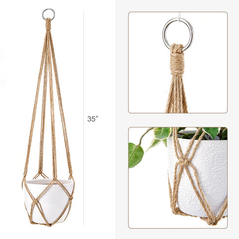 Dahey macrame plant hanger indoor decor ideal for living rooms and balconies.