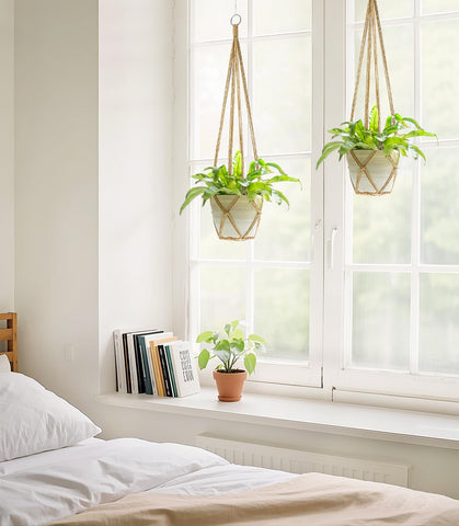 Dahey macrame plant hanger 35-inch fit pots up to 10 inches in diameter.