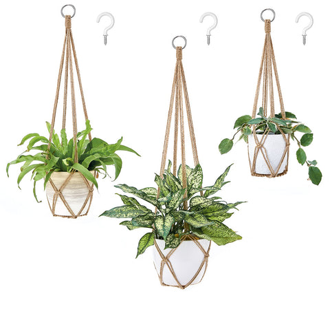 Dahey macrame plant hanger 35-inch, adds stylish indoor decor with handwoven texture