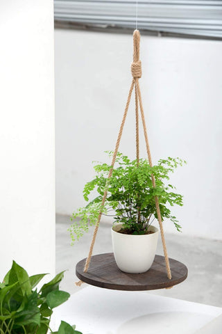Dahey natural paulownia wood and jute rope offer sturdy indoor or outdoor use