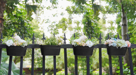 Dahey rectangular hanging planter with detachable bucket for versatile mounting