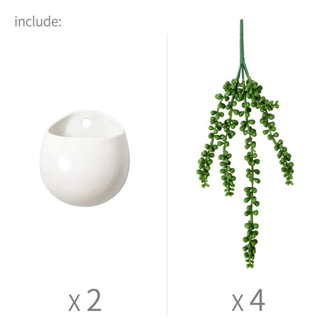 Dahey wall planters set of two creating a vibrant home office accent