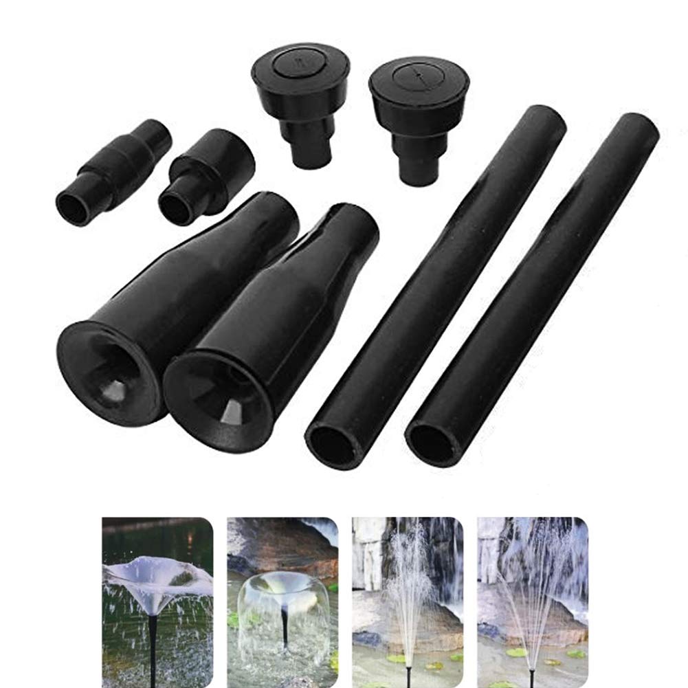 Dahszhi waterfall nozzle set with four shapes for varied pond effects