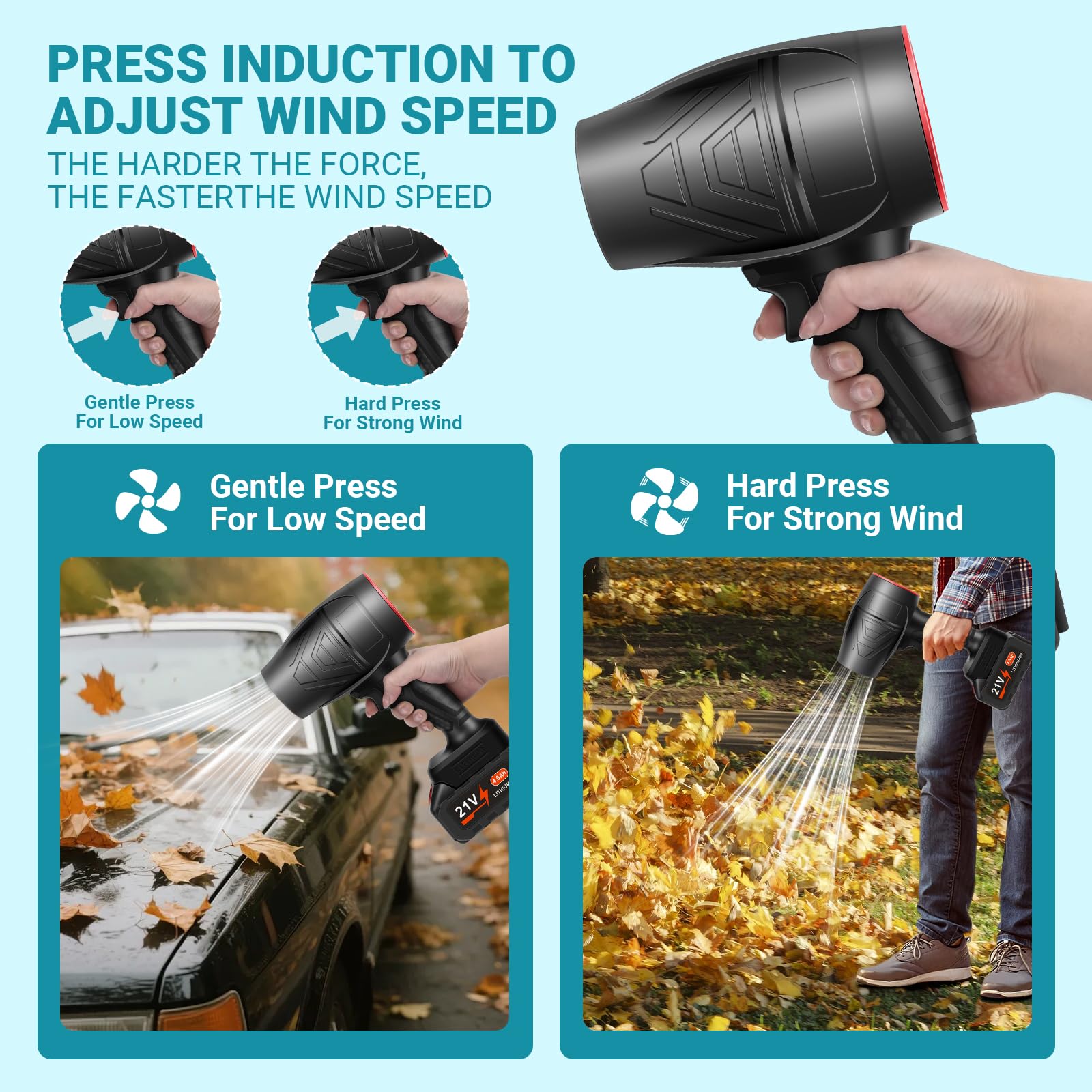 DailySee adjustable wind speeds tailor airflow to debris.