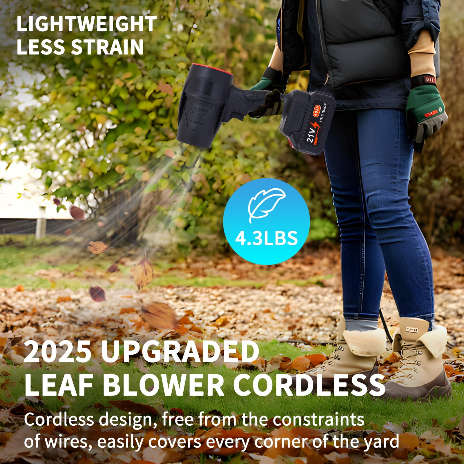 DailySee cordless design boosts mobility for terrace cleaning.