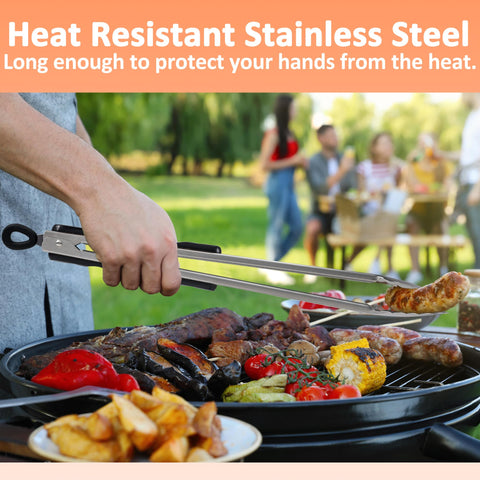 DAILY KISN long-reach grill tongs enabling comfortable grilling