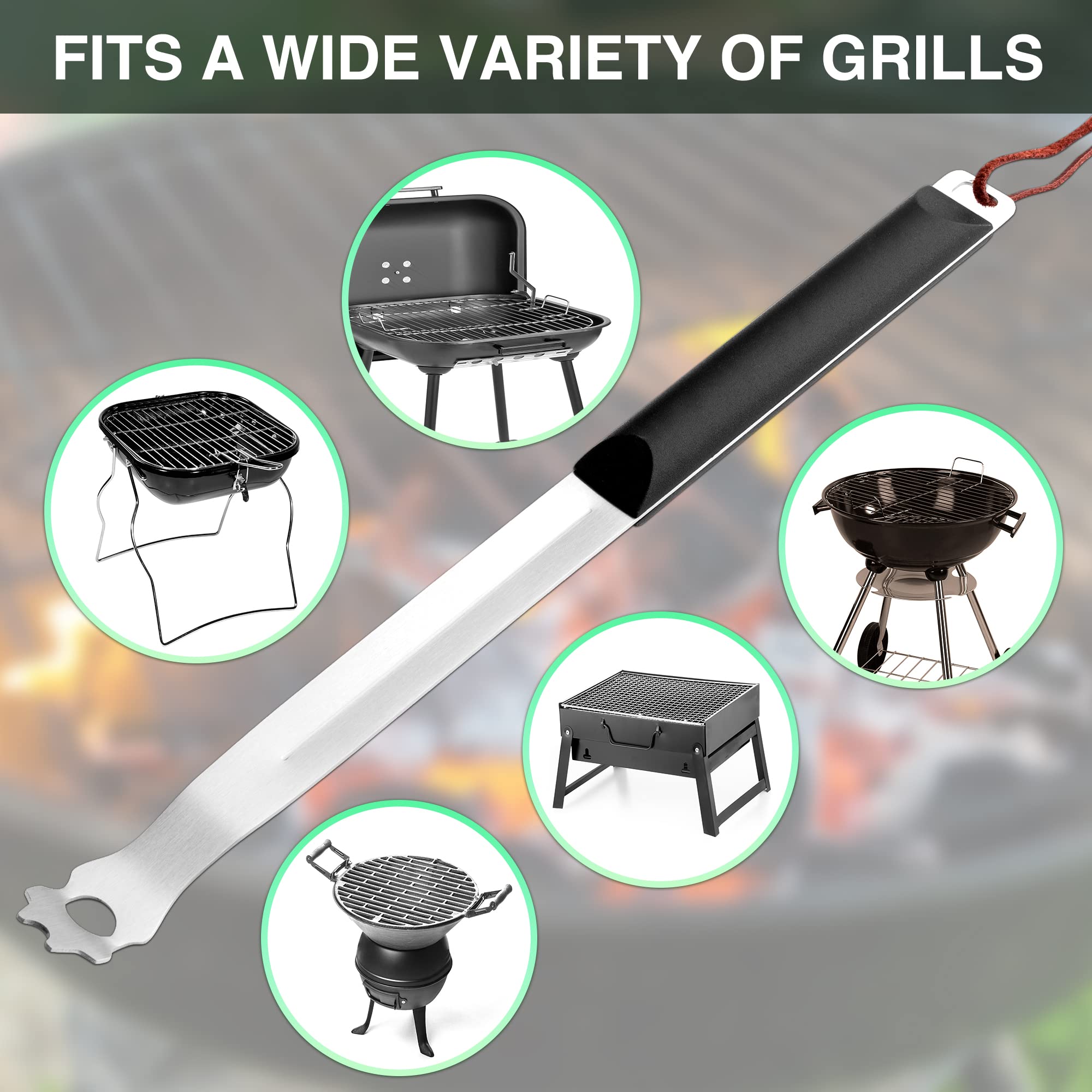 DAILY KISN Universal grill cleaning tool compatible with most grates.