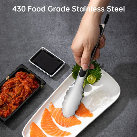 Daily Kisn versatile kitchen tongs for grilling, serving, and camping