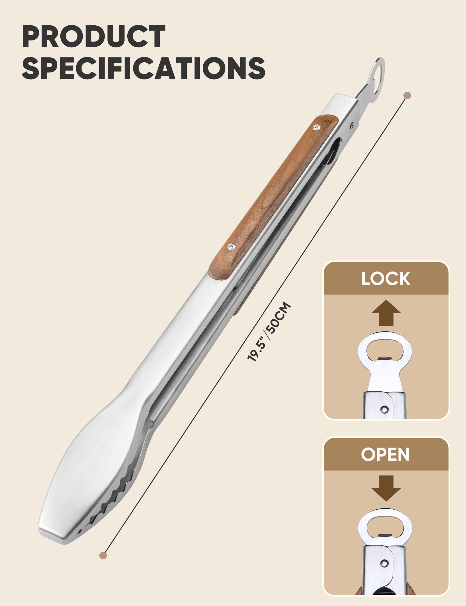 Daily Kisn heat-resistant steel withstands high grill temperatures with ease.