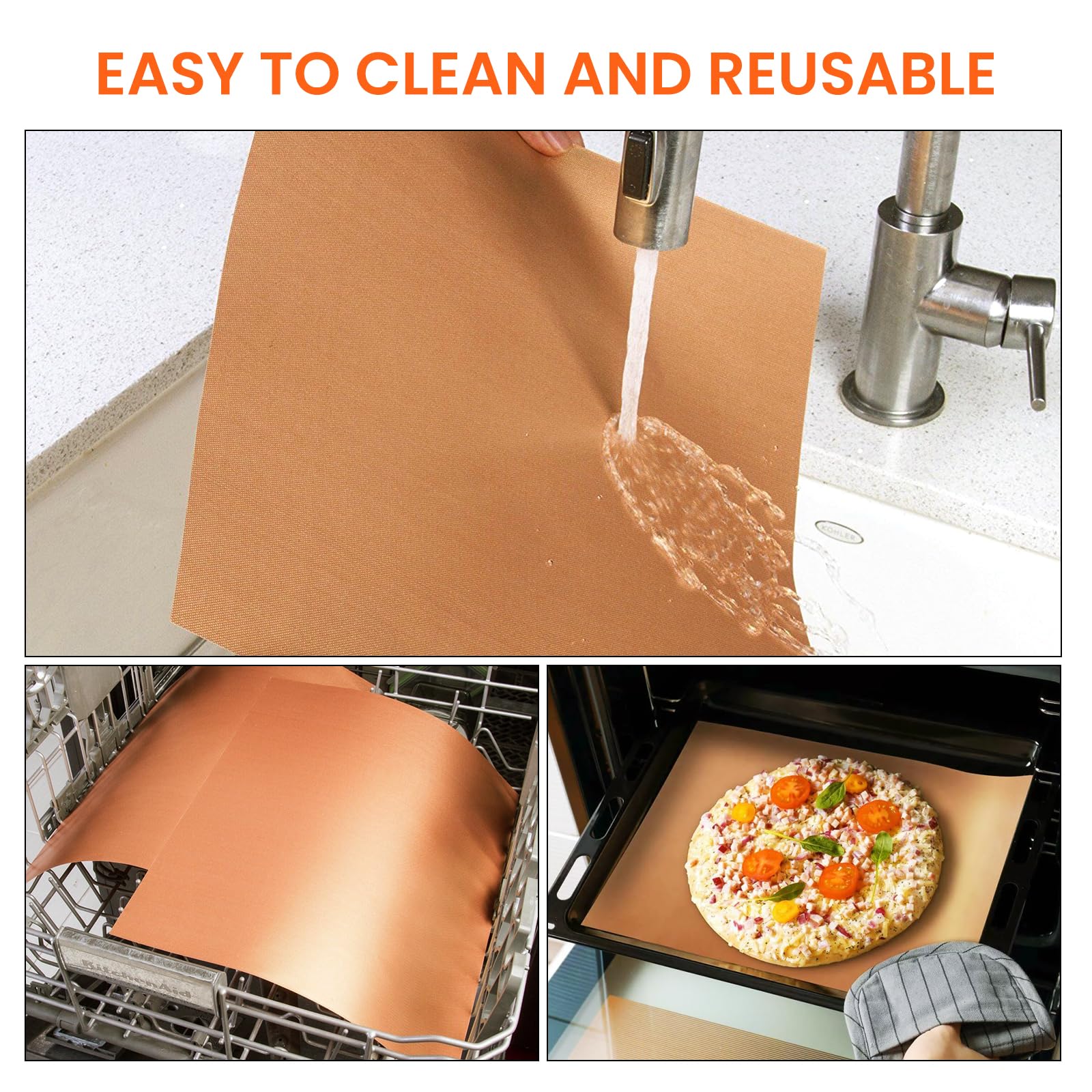 Dailyart copper grill mats cut to fit gas charcoal electric grills for precise coverage.