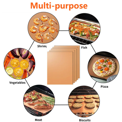 Dailyart copper grill mats multipurpose for ovens and air fryers, not just grilling.
