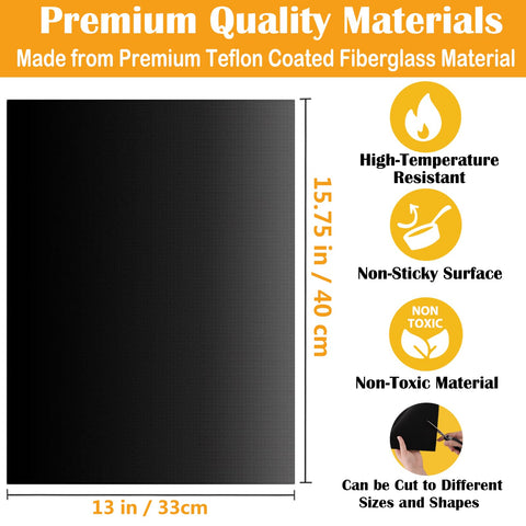 Dailyart grill mats-500f heat resistance on a hot grill, preventing scorching.