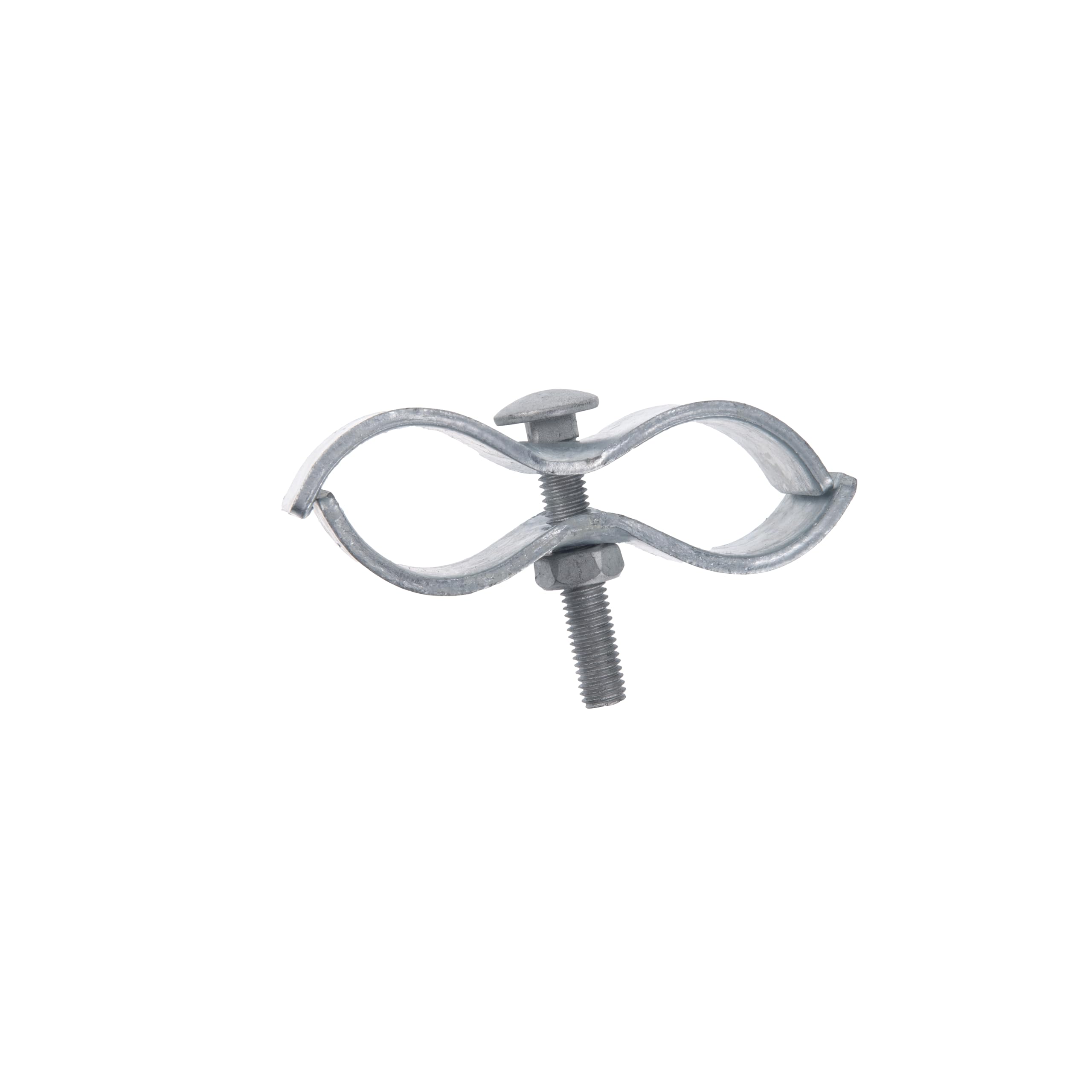Dailydanny chain link clamps with bolts securing two kennels together.
