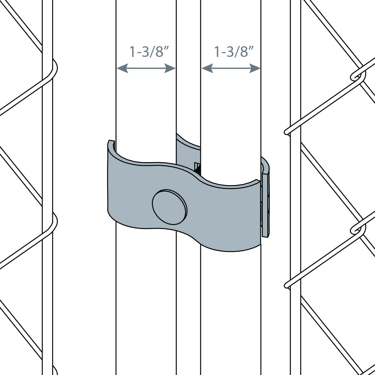 Dailydanny 1-3/8 inch clamps ensure durable outdoor kennel framing