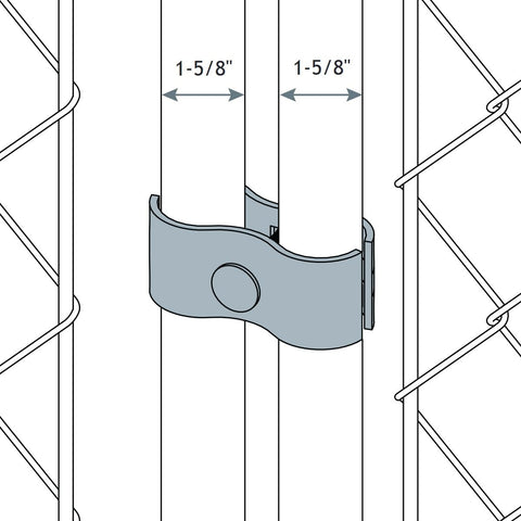 Dailydanny clamps connecting two kennel panels for a sturdy setup.