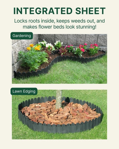 DAIM FlexWall Edge durable black edging provides long-lasting garden protection and clean edges.