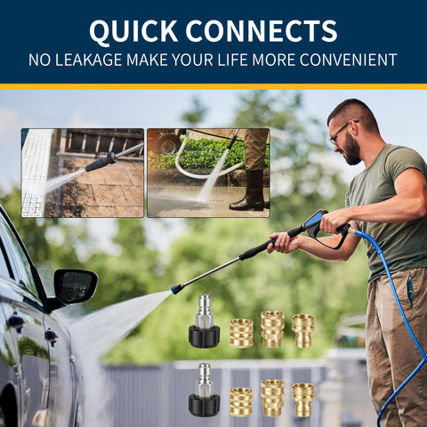 DAIMOT patio-cleaning accessory kit provides flexible quick-connect options for various brands.
