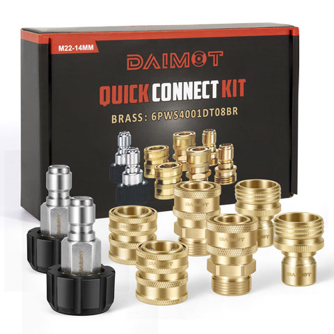 DAIMOT premium quick-connect kit with M22 swivel for fast, secure connections.