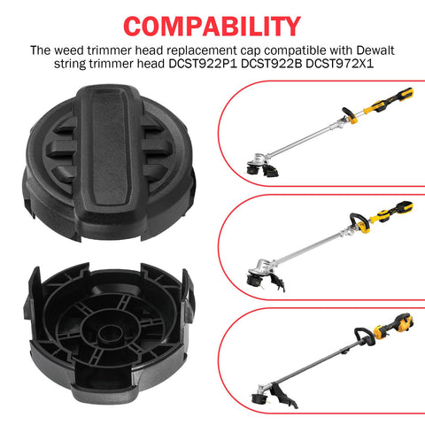 Dairrr Fuuu durable ABS cap for Dewalt weed wacker head resists wear.
