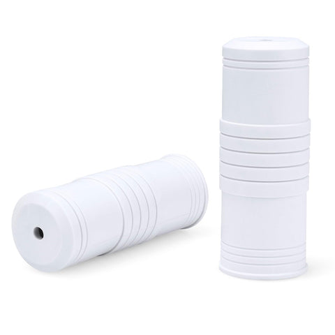 Dairrr Fuuu pool pole grip handle in white closeup showing snug, durable vinyl construction