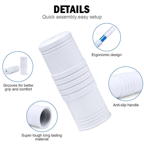 Dairrr Fuuu vinyl hand grip for pool pole demonstrates lightweight, corrosion-resistant design