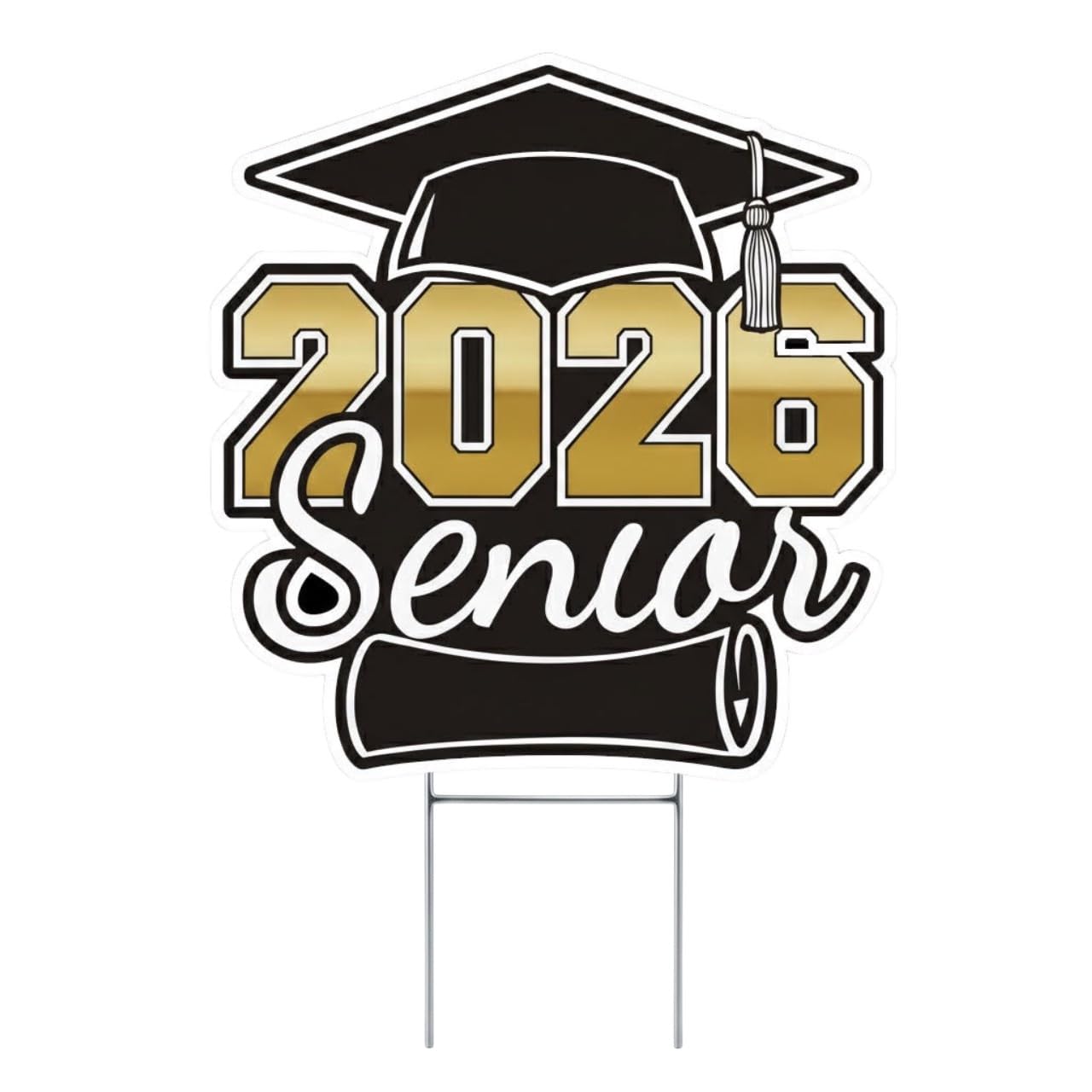 DAJDC Class of 2026 yard sign on a stake, durable for outdoor display