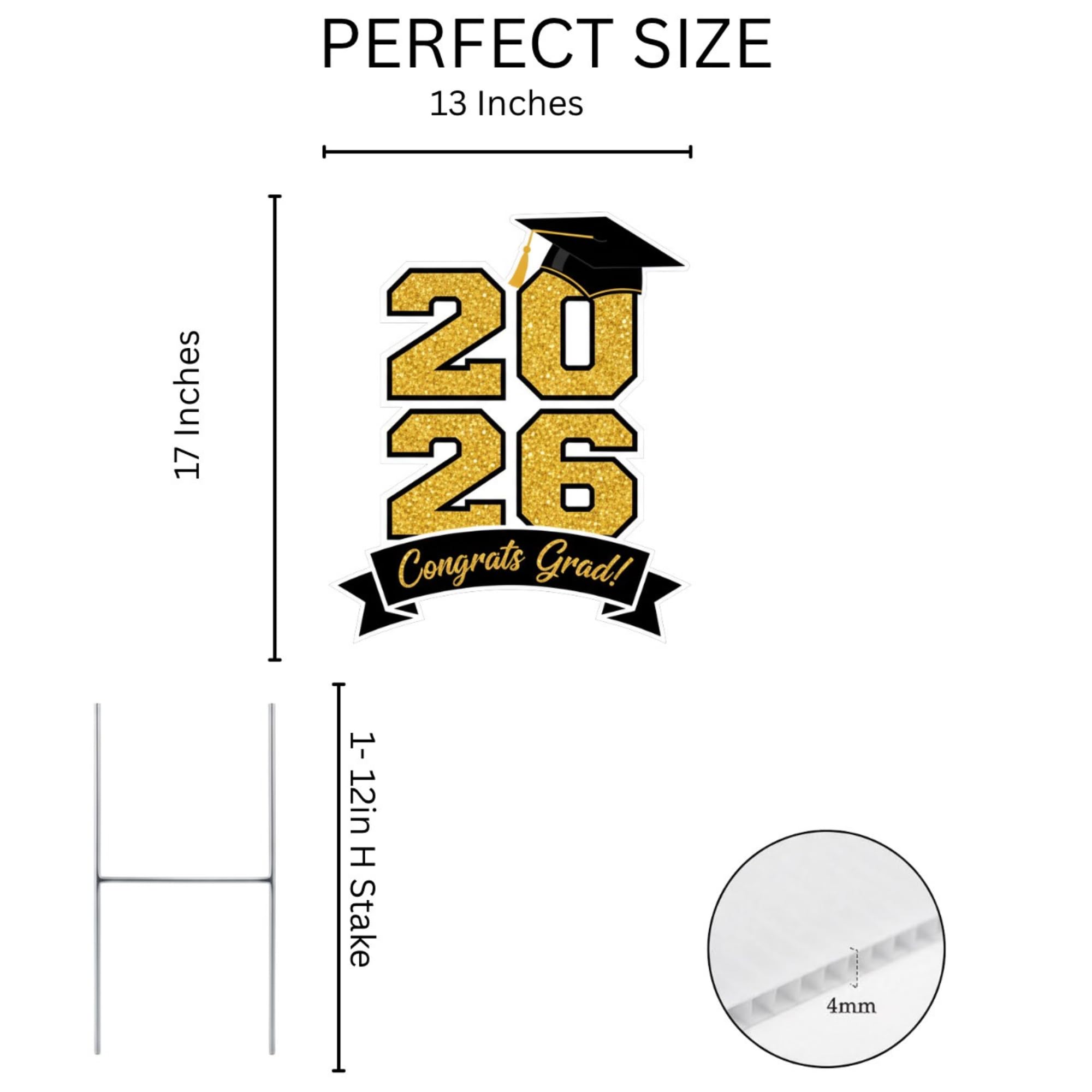 DAJDC Graduation yard stake display enhances lawn decor and visibility