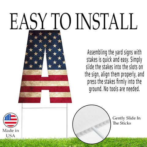 Independence Day decor DAJDC flag sign enhances curb appeal