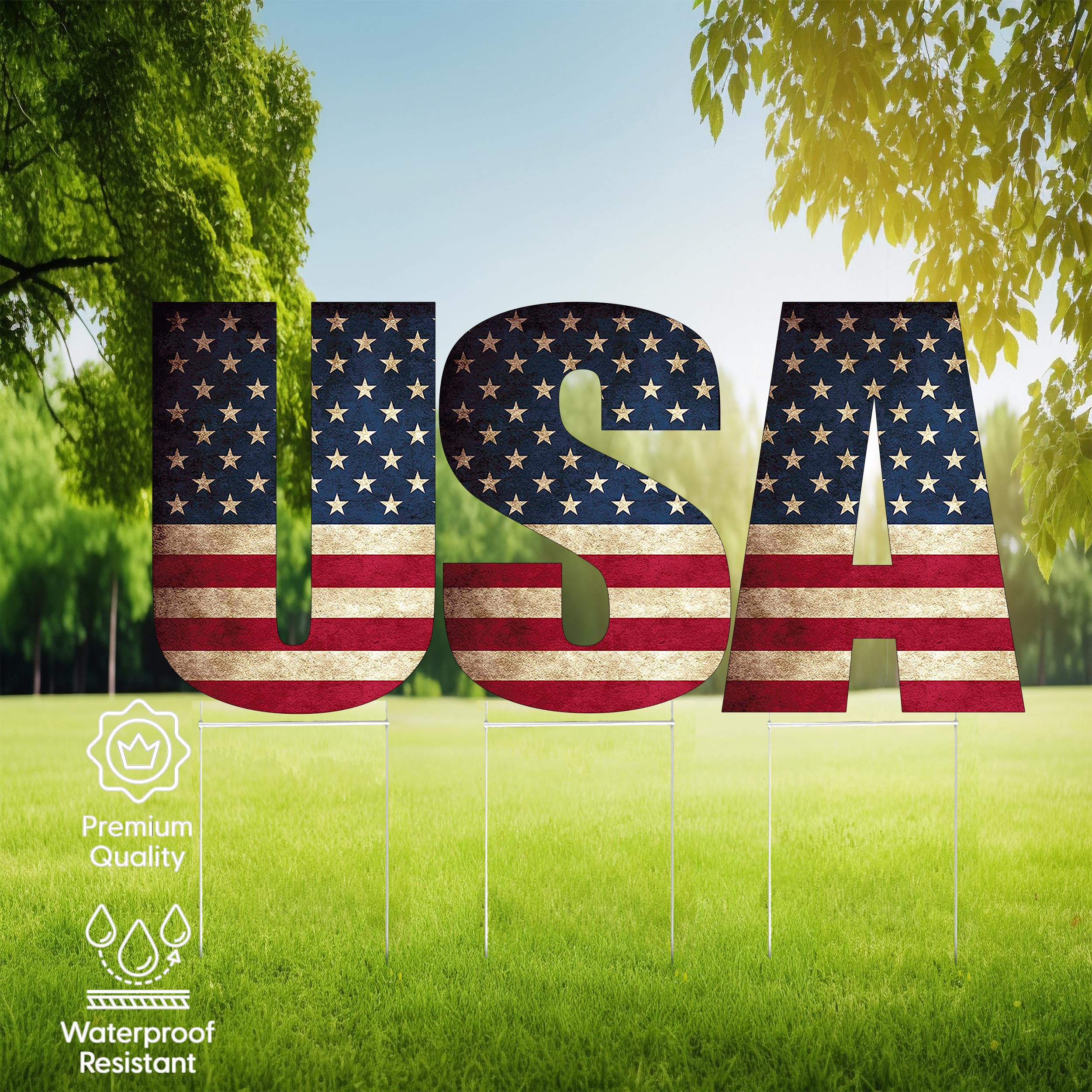 Weatherproof DAJDC yard sign withstands outdoor elements for lasting displays