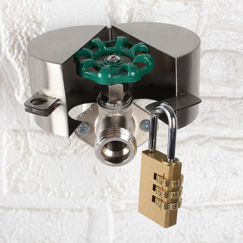 Dakekou easy one-key lock streamlines securing garden taps during DIY projects.