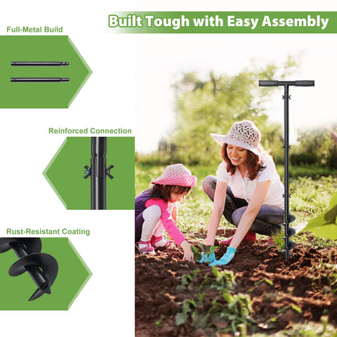DAKEPOLE durable metal construction stands up to tough digging.