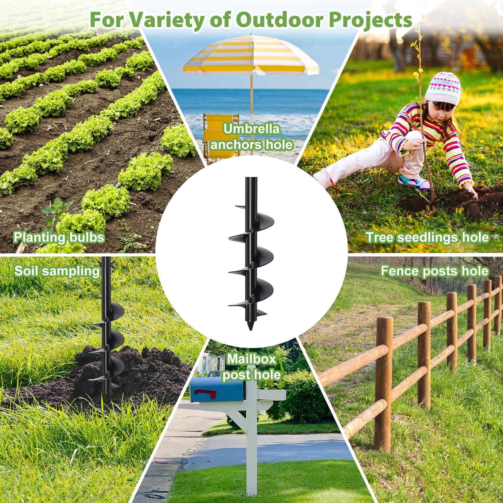 DAKEPOLE easy-standing dig design helps task efficiency outdoors.