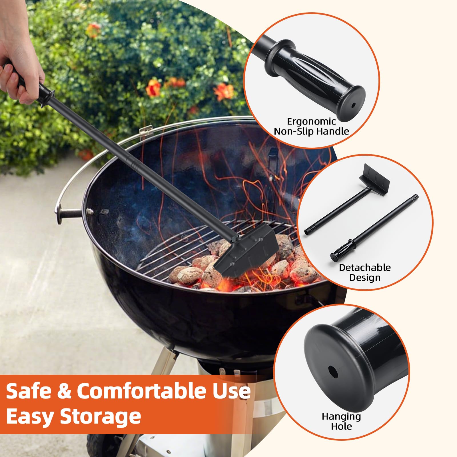 DAKEPOLE textured grip handle for a secure, non-slip hold