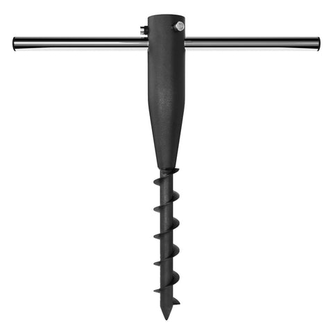 DAKEPOLE umbrella sand anchor stabilizes a beach umbrella in sand for windy days.