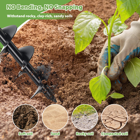 DAKEPOLE versatile tool for fencing, planting, and yard tasks.