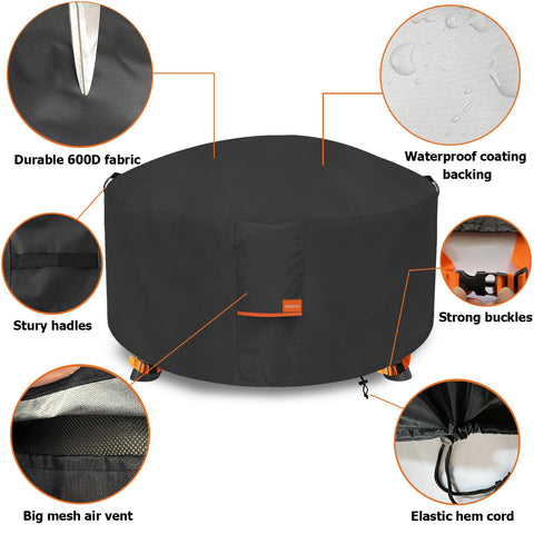 Dalema cover with buckle straps ensures secure fit in windy days.