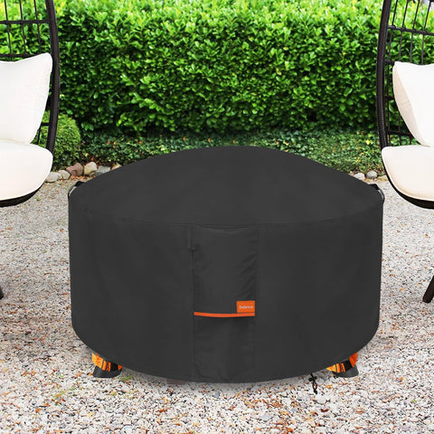 Dalema Fire Pit Cover keeps leaves and dust away from the pit.