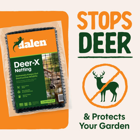 Dalen Deer-X installed around flowering shrubs as a wildlife barrier.