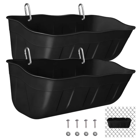 DallerSoode hanging chicken feeder 1.3 qt two-pack for easy setup and refills