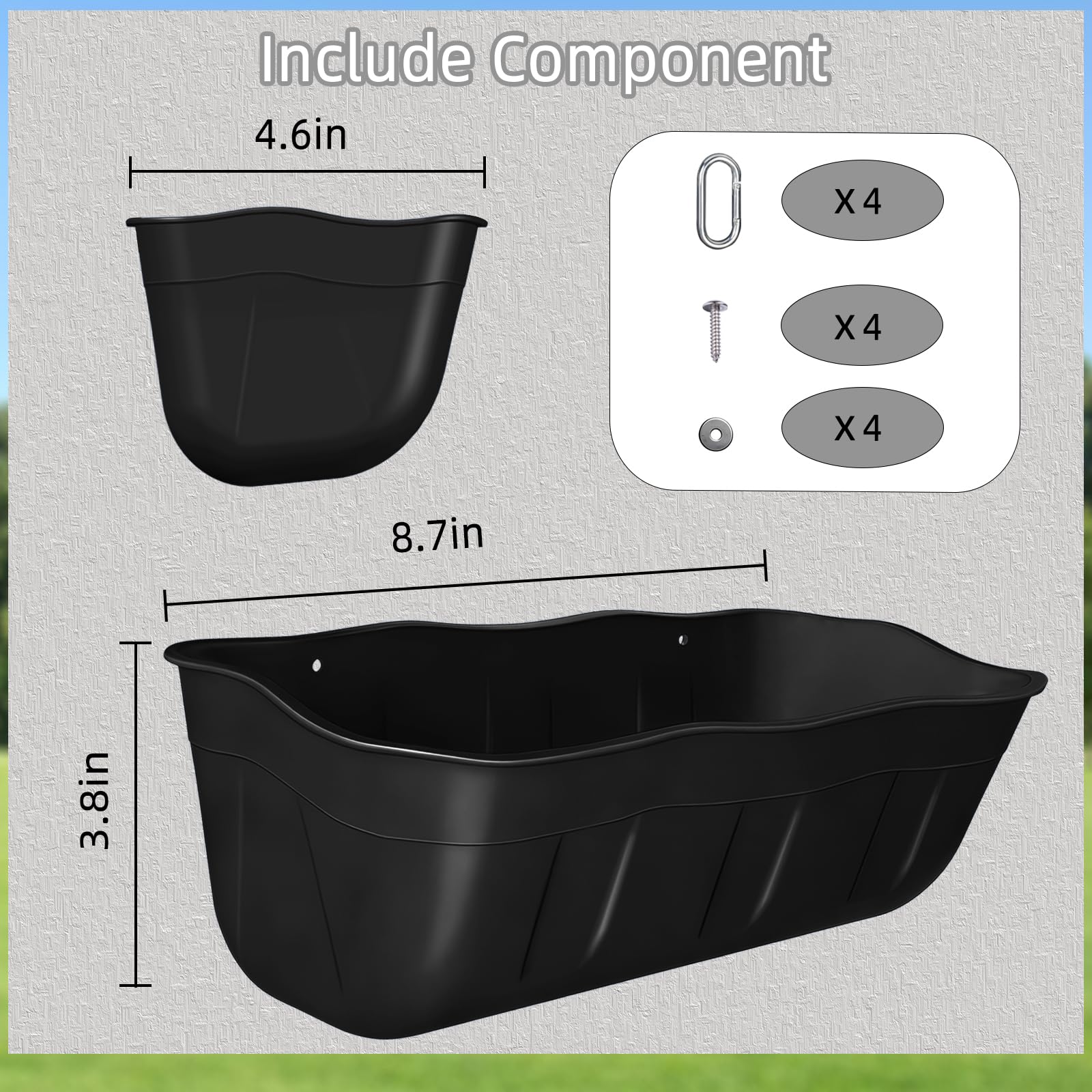 DallerSoode hanging duck waterer 1.3 qt two-pack keeps water accessible