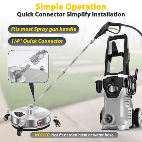Dalmbox four wheels stability enables smooth, controlled driveway cleaning