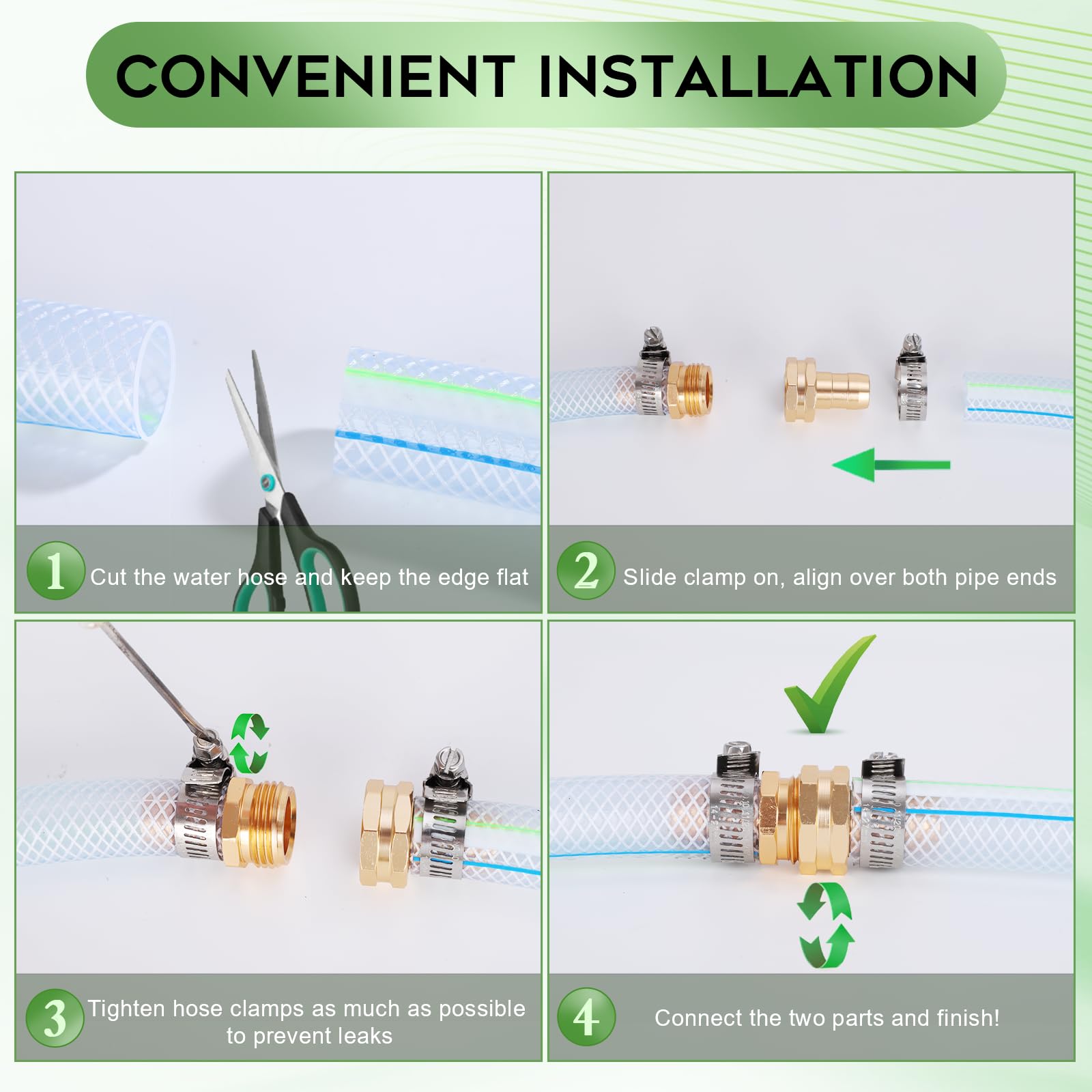 Durable aluminum connector for sturdy outdoor use.
