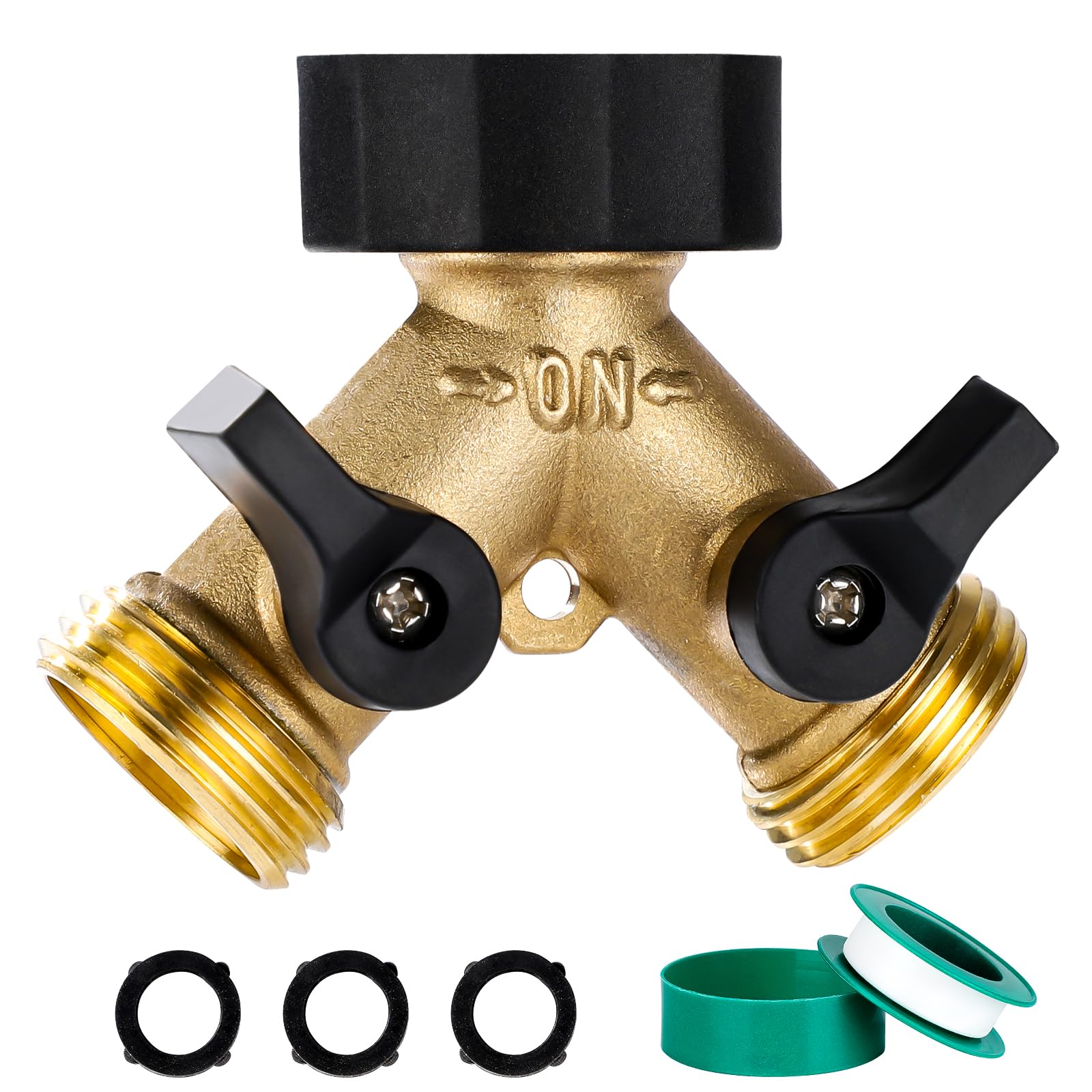 Dalmbox garden hose splitter two-way enables simultaneous watering with minimal effort