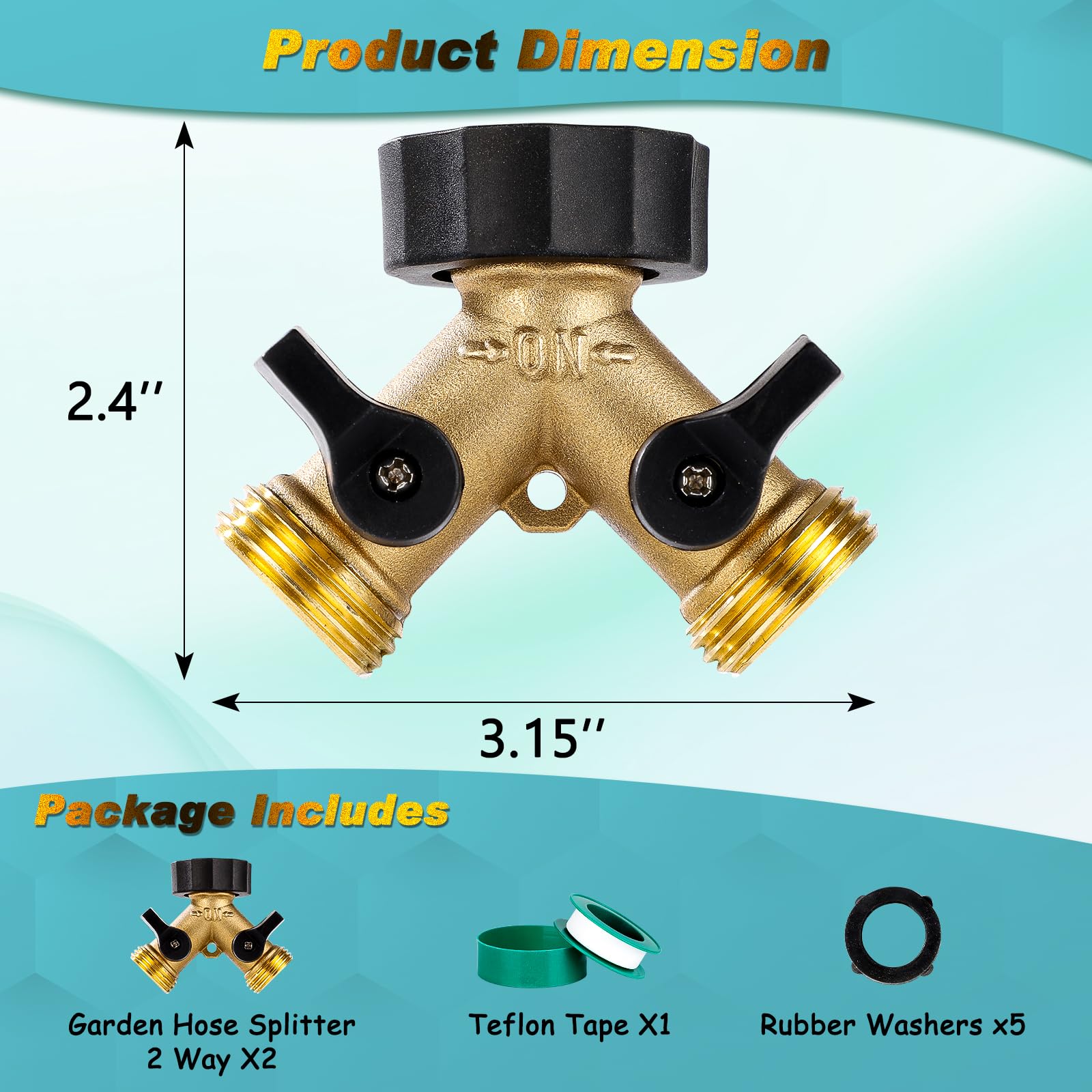Dalmbox leak-proof connection with rubber washers on the splitter