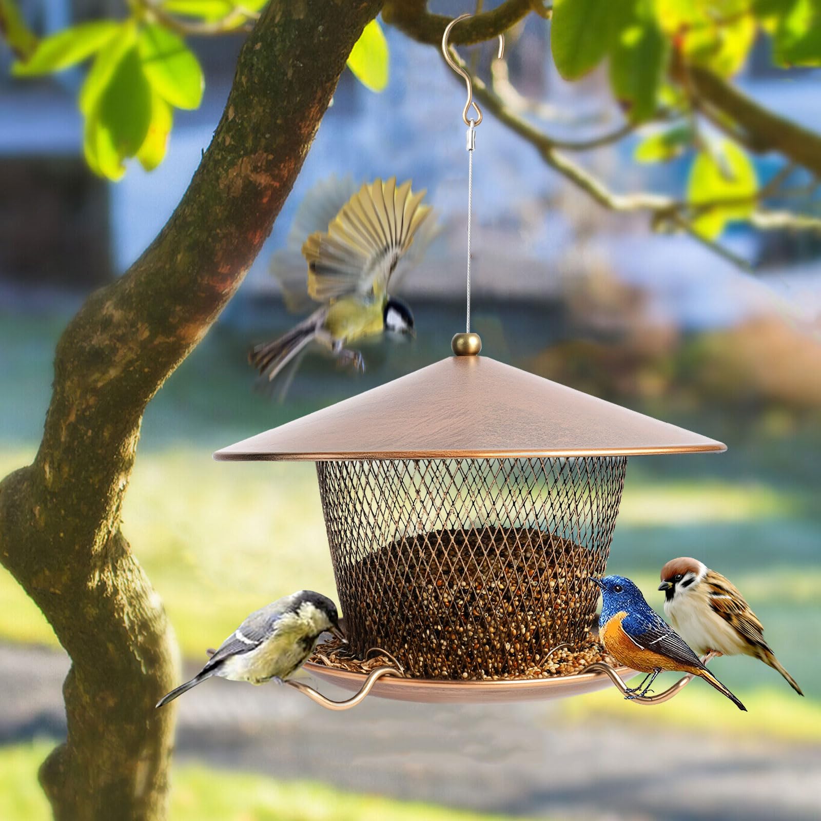 DALOHOMI birdwatching gift feeder adds rustic charm to garden